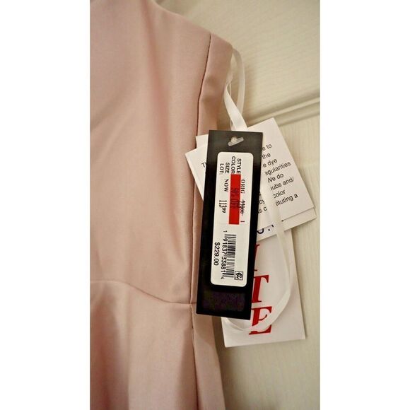 XSCAPE 3539XP Women’s Petite Sz 6 Beige High-Low Ball Gown $229 - Picture 3 of 15